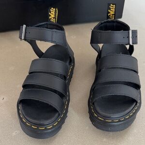 Dr. Martens Black Strap Sandals